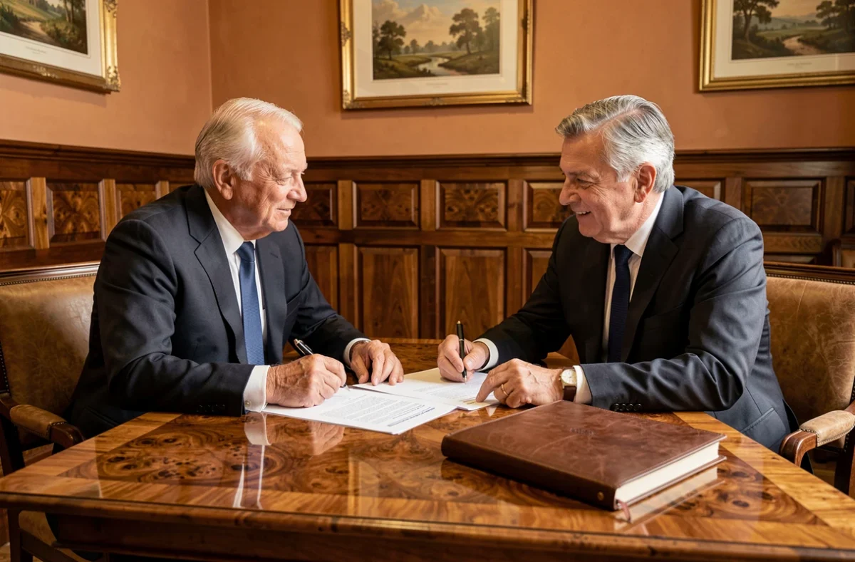 Associés de Bonnet Doyen Conseil en discussion autour de documents de planification patrimoniale