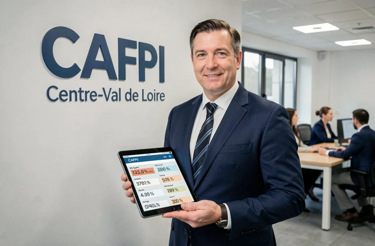 Conseiller CAFPI Centre-Val de Loire présentant une offre de crédit immobilier