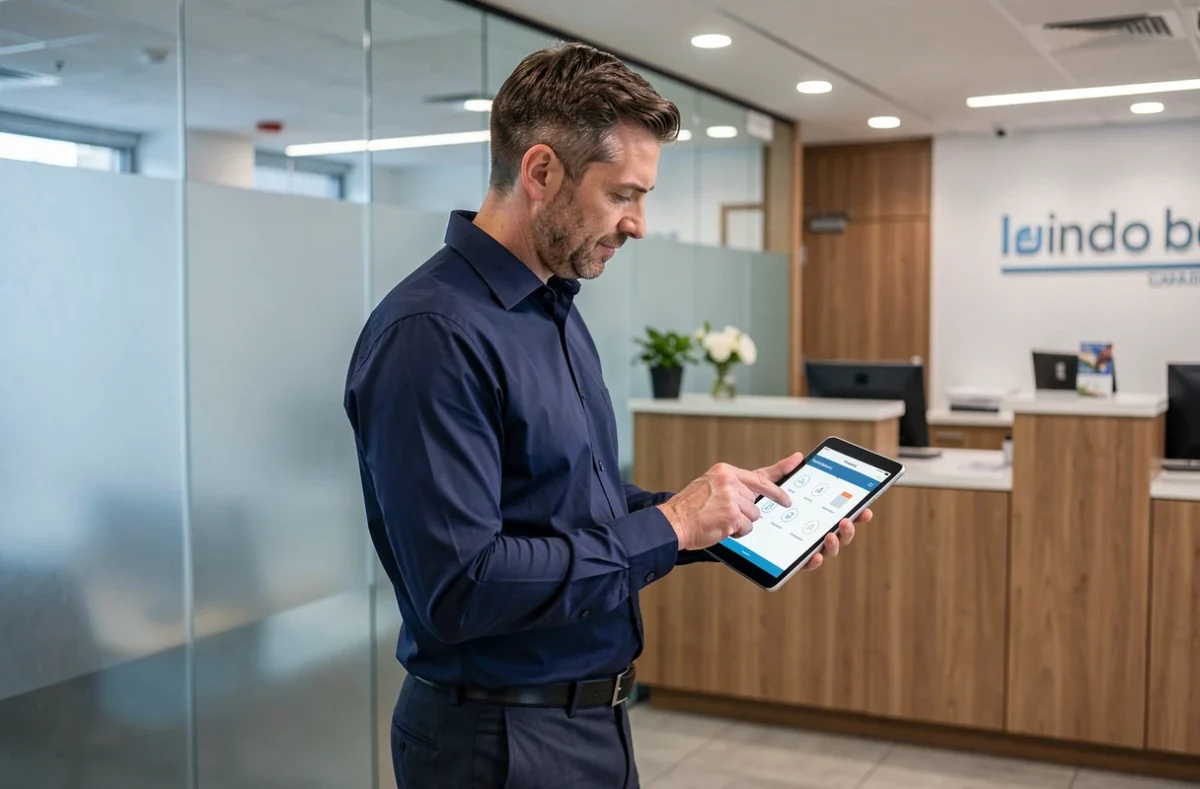 Client configurant l'authentification forte sur une tablette dans une agence Crédit Agricole du Languedoc