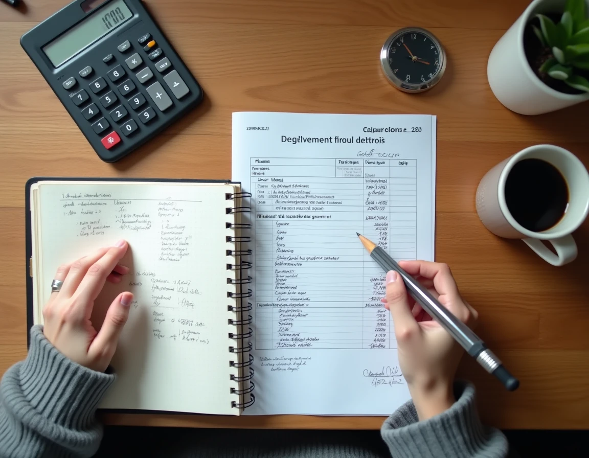 Documents de salaire de la fonction publique avec calculs de primes liés au point d'indice 2026 sur un bureau