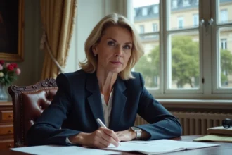 Femme d affaires parisienne dans un bureau élégant