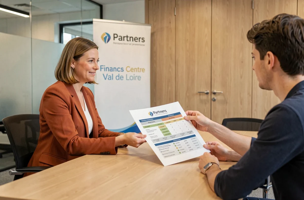 Conseillère Partners Finances Centre-Val de Loire présentant des options de crédit